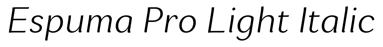 Espuma Pro Light Italic